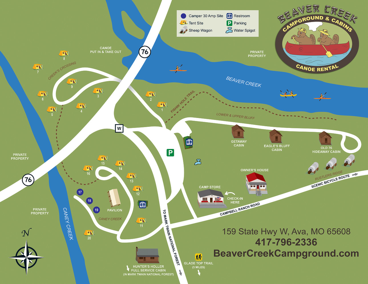 Beaver Creek Site Map 